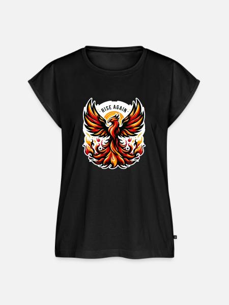 Rise Again - Phönix Illustration - Frauen Premium Bio Top - Schwarz