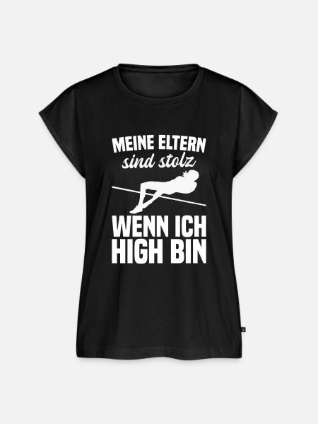 Hochsprung - Meine Eltern sind stolz - Frauen Premium Bio Top - Schwarz