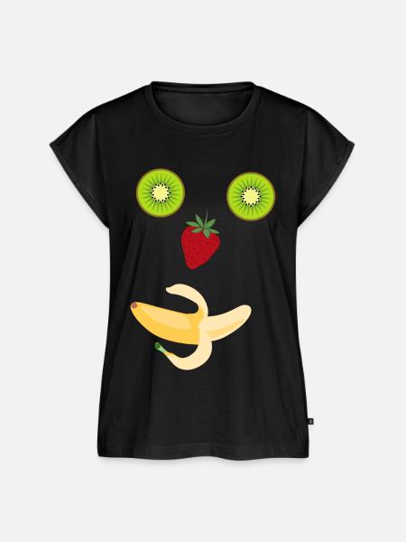 fruity face - Frauen Premium Bio Top - Schwarz