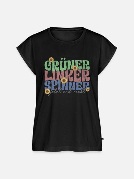 gruener linker spinner - Frauen Premium Bio Top - Schwarz