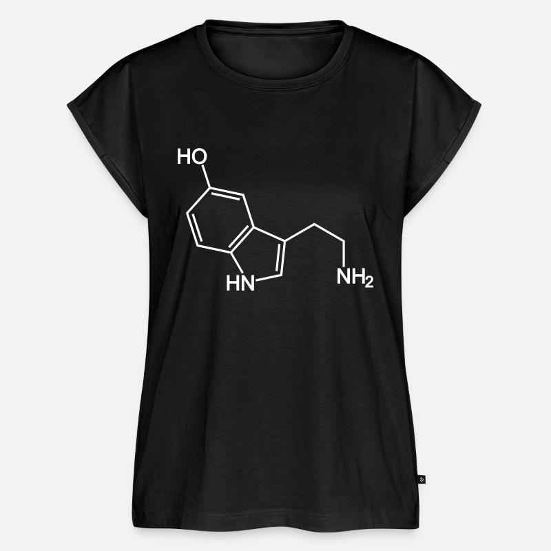molécule de sérotonine - Haut bio Premium Femme - noir