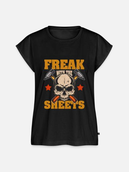 sheet metal worker - Frauen Premium Bio Top - Schwarz