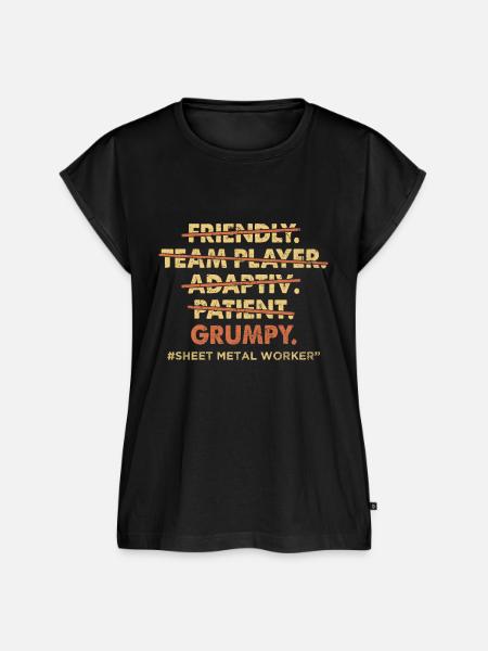 sheet metal worker - Frauen Premium Bio Top - Schwarz