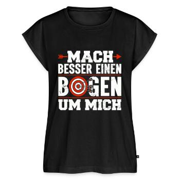 Bogenschießen Bogenschütze - Frauen Premium Bio Top - Schwarz - Vorne - AI Model Female 172 light (172cm)