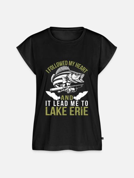 Walleye Fishing - Frauen Premium Bio Top - Schwarz