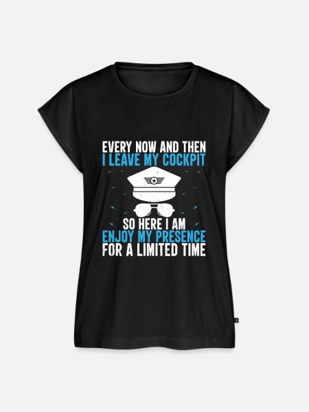 Aviation Funny Airplane Pilot - Frauen Premium Bio Top - Schwarz