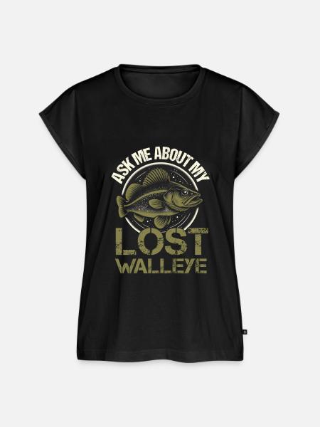 Walleye Fishing - Frauen Premium Bio Top - Schwarz