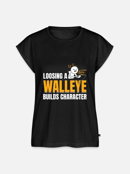 Walleye Fishing - Frauen Premium Bio Top - Schwarz