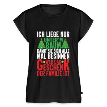 Weihnachten lustig Heiligabend - Frauen Premium Bio Top - Schwarz - Vorne - AI Model Female 172 light (172cm)
