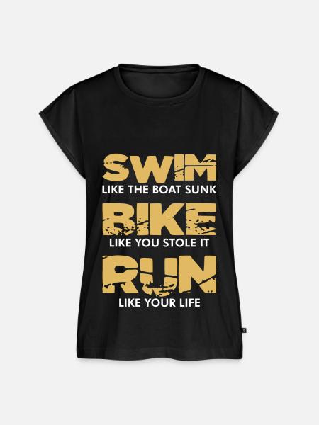 Triathlon - Triathlet - Frauen Premium Bio Top - Schwarz
