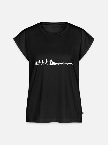 hundeschlitten evolution - Frauen Premium Bio Top - Schwarz