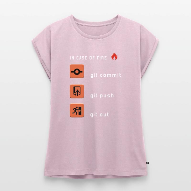 Git Commit Git Push Git Out Haut bio Premium Femme