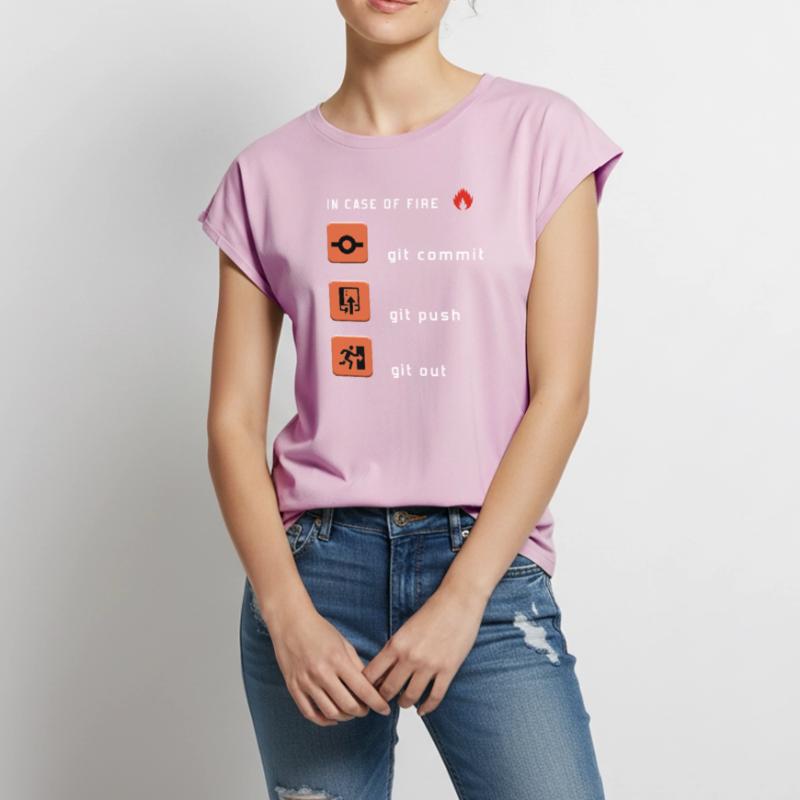 Git Commit Git Push Git Out Haut bio Premium Femme