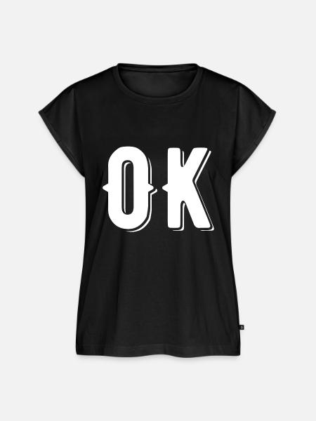 OK - Frauen Premium Bio Top - Schwarz
