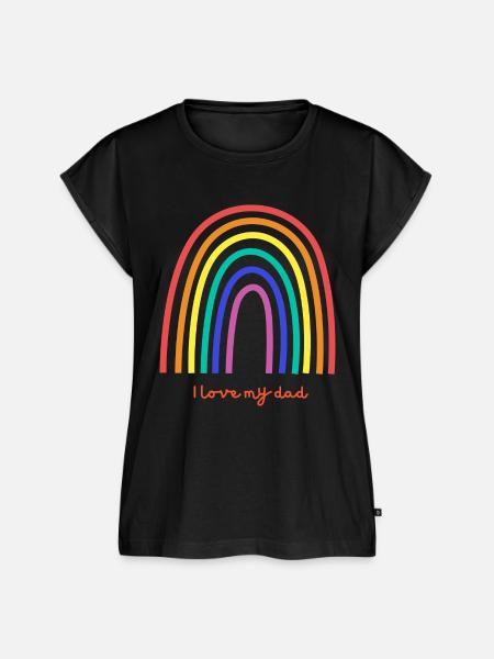 I love my dad - Frauen Premium Bio Top - Schwarz