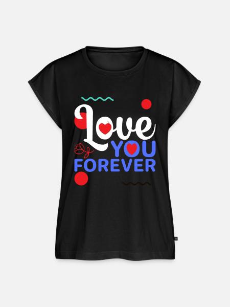 Love forever - Frauen Premium Bio Top - Schwarz