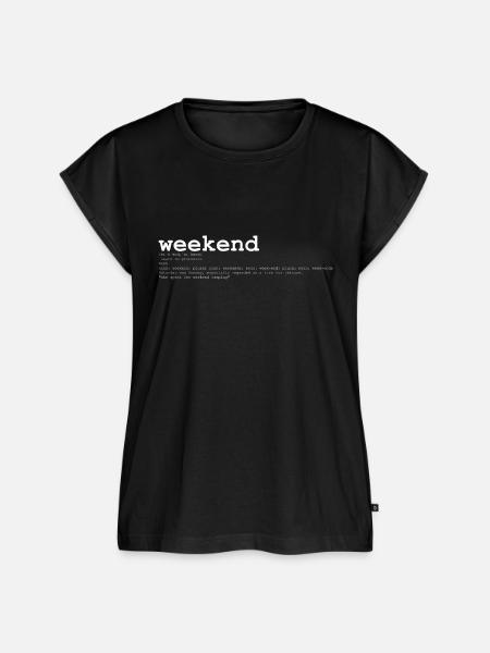 Weekend WKND Wochenden - Frauen Premium Bio Top - Schwarz