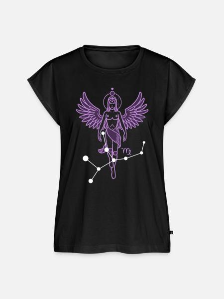 Jungfrau - Frauen Premium Bio Top - Schwarz