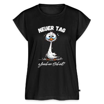 Hamburg Schiet Hamburger Nordsee Möwe Lustig - Frauen Premium Bio Top - Schwarz - Vorne - AI Model Female 172 light (172cm)