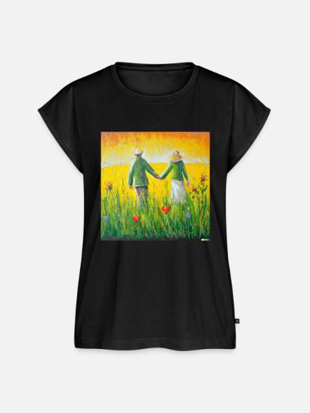 Liebespaar - Frauen Premium Bio Top - Schwarz