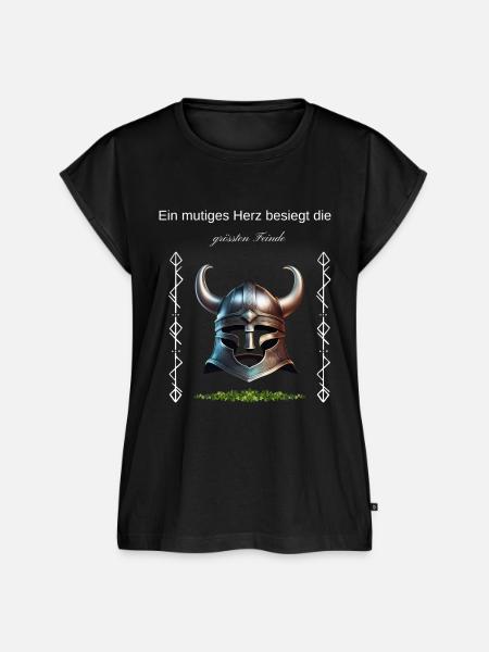 Wikinger Spruchshirt - Frauen Premium Bio Top - Schwarz