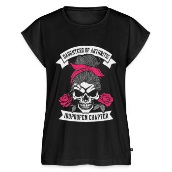 Daugthers of Arthritis Ibuprofen Chapter Biker - Frauen Premium Bio Top - Schwarz - Vorne - AI Model Female 172 light (172cm)