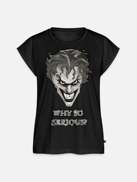 Joker Why So Serious? Spruch - Frauen Premium Bio Top - Schwarz