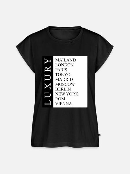 LUXURY CITY - Frauen Premium Bio Top - Schwarz