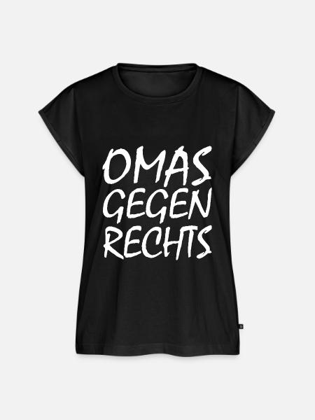 Omas gegen rechts - Frauen Premium Bio Top - Schwarz