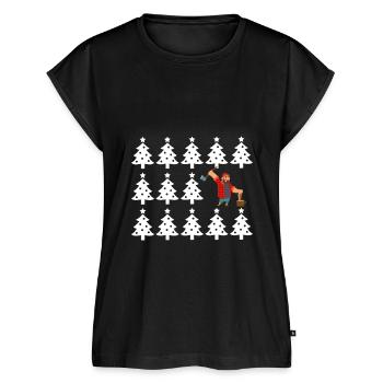 Anti Weihnachten - Frauen Premium Bio Top - Schwarz - Vorne - AI Model Female 172 light (172cm)
