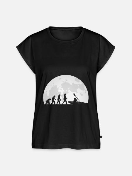 Kajak Kajakfahren Evolution - Frauen Premium Bio Top - Schwarz