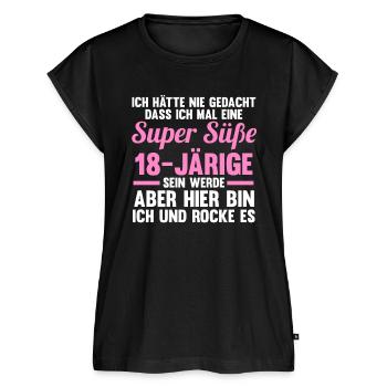 18. Geburtstag 18 Jahre 18 Jahre alt Geschenk - Frauen Premium Bio Top - Schwarz - Vorne - AI Model Female 172 light (172cm)