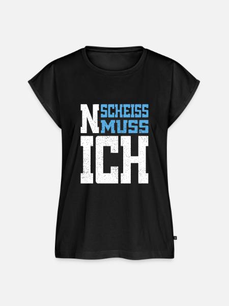 N Scheiss muss ich - Frauen Premium Bio Top - Schwarz