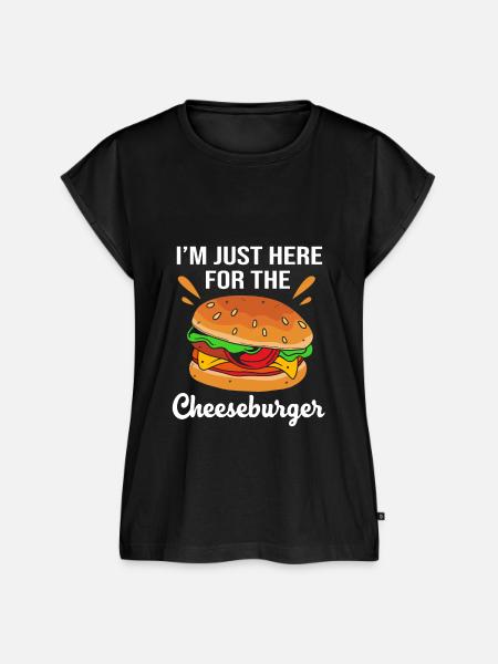 Cheeseburger Burger - Frauen Premium Bio Top - Schwarz