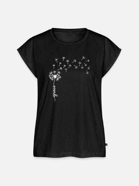 Grace Löwenzahn Design - Frauen Premium Bio Top - Schwarz
