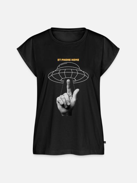 ET phone home - Frauen Premium Bio Top - Schwarz