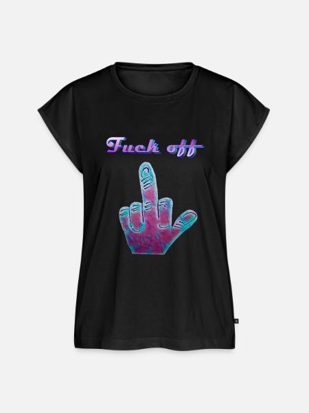 Fuck off - Frauen Premium Bio Top - Schwarz