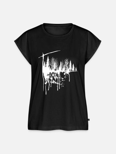 Wälder, Bäume, Natur - Frauen Premium Bio Top - Schwarz