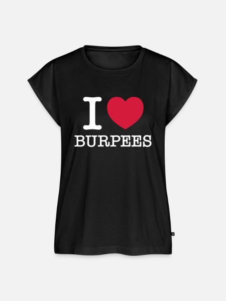 I (Heart) Burpees - Frauen Premium Bio Top - Schwarz