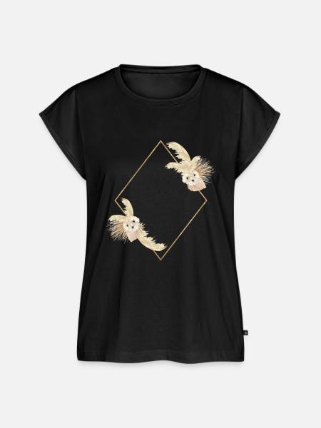 Pampasgras Raute Design Idee - Frauen Premium Bio Top - Schwarz