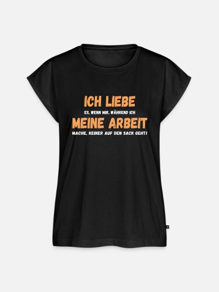 Ich liebe meine Arbeit - Frauen Premium Bio Top - Schwarz
