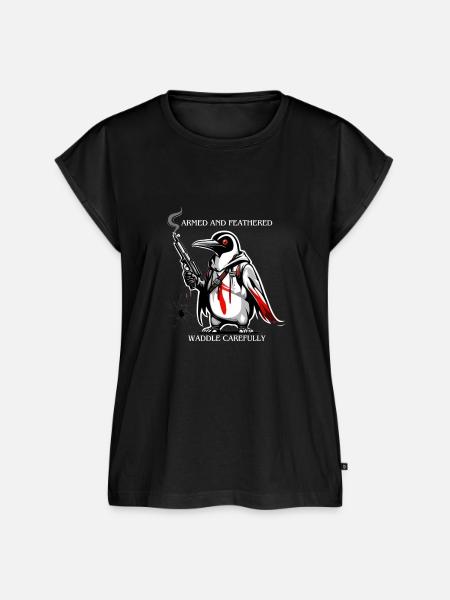 Armed and Feathered - Frauen Premium Bio Top - Schwarz