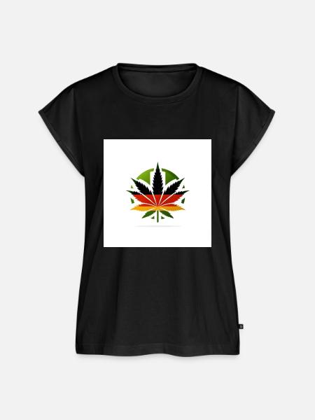 logo hemp germany - Frauen Premium Bio Top - Schwarz