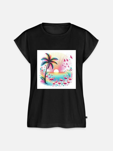 Tropical Paradise - Frauen Premium Bio Top - Schwarz