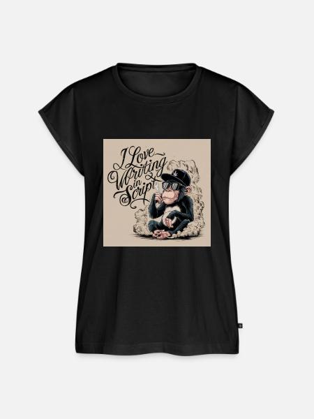 Chimpanse - Frauen Premium Bio Top - Schwarz