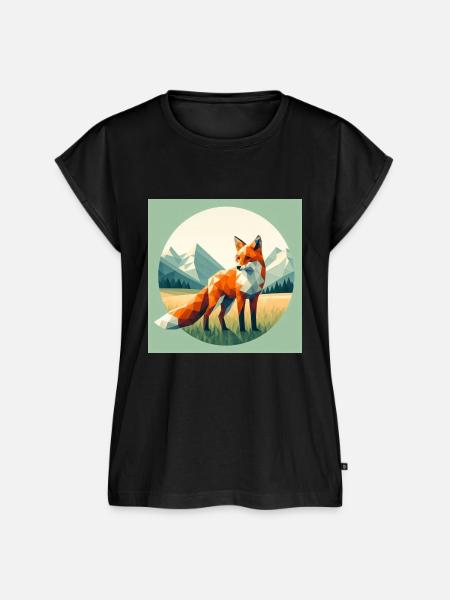 Fuchs - Frauen Premium Bio Top - Schwarz