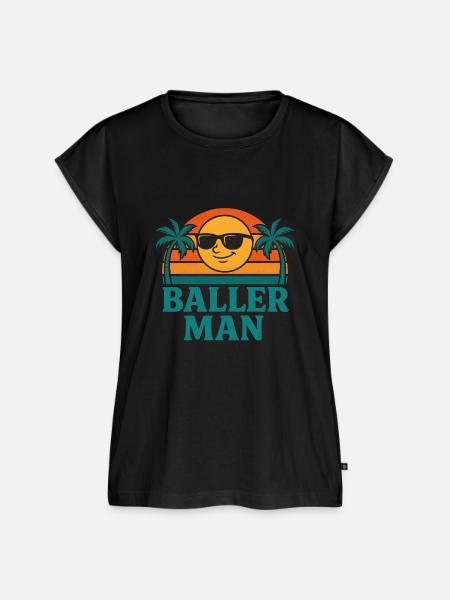 BALLERMAN - Frauen Premium Bio Top - Schwarz