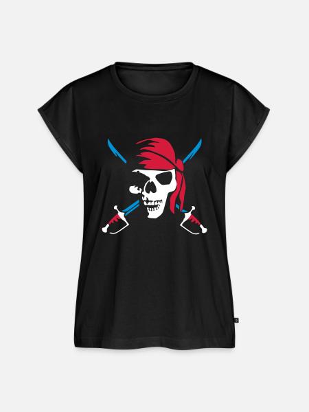 pirate_saber_022011_b_3c - Frauen Premium Bio Top - Schwarz