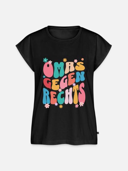 Omas gegen Rechts - Frauen Premium Bio Top - Schwarz