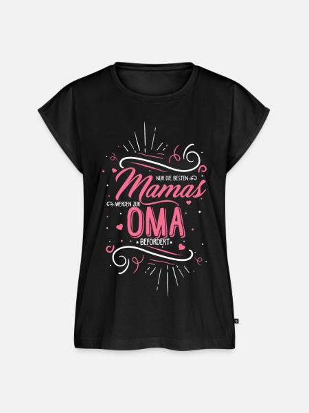 Zukünftige Oma Grossmutter Geschenkidee - Frauen Premium Bio Top - Schwarz